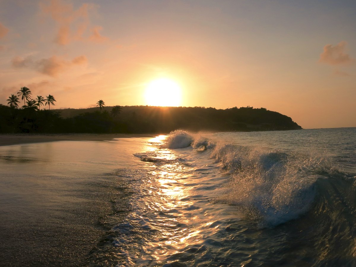 Sunset over Levera Beach, Grenada