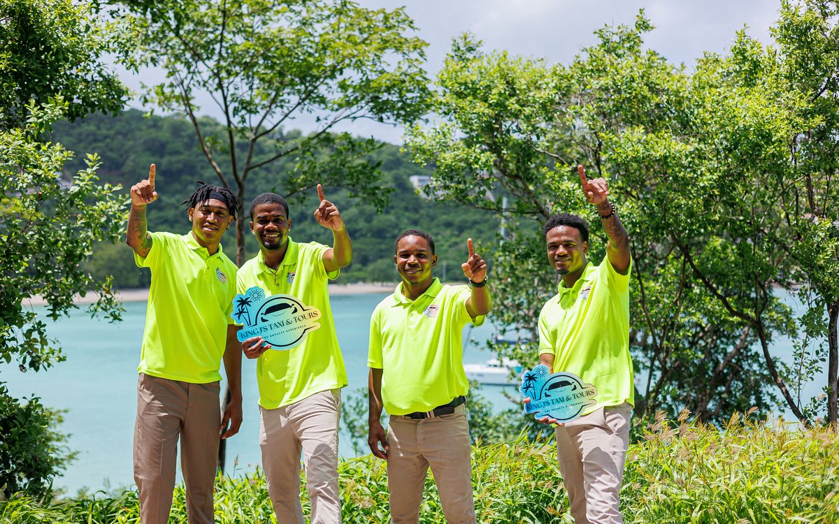 The King J’s Taxi Service and Tours Grenada drivers above Grand Anse